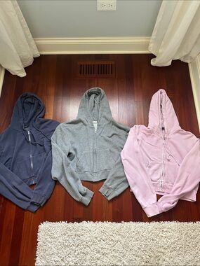 Brandy Melville cropped zip up bundle